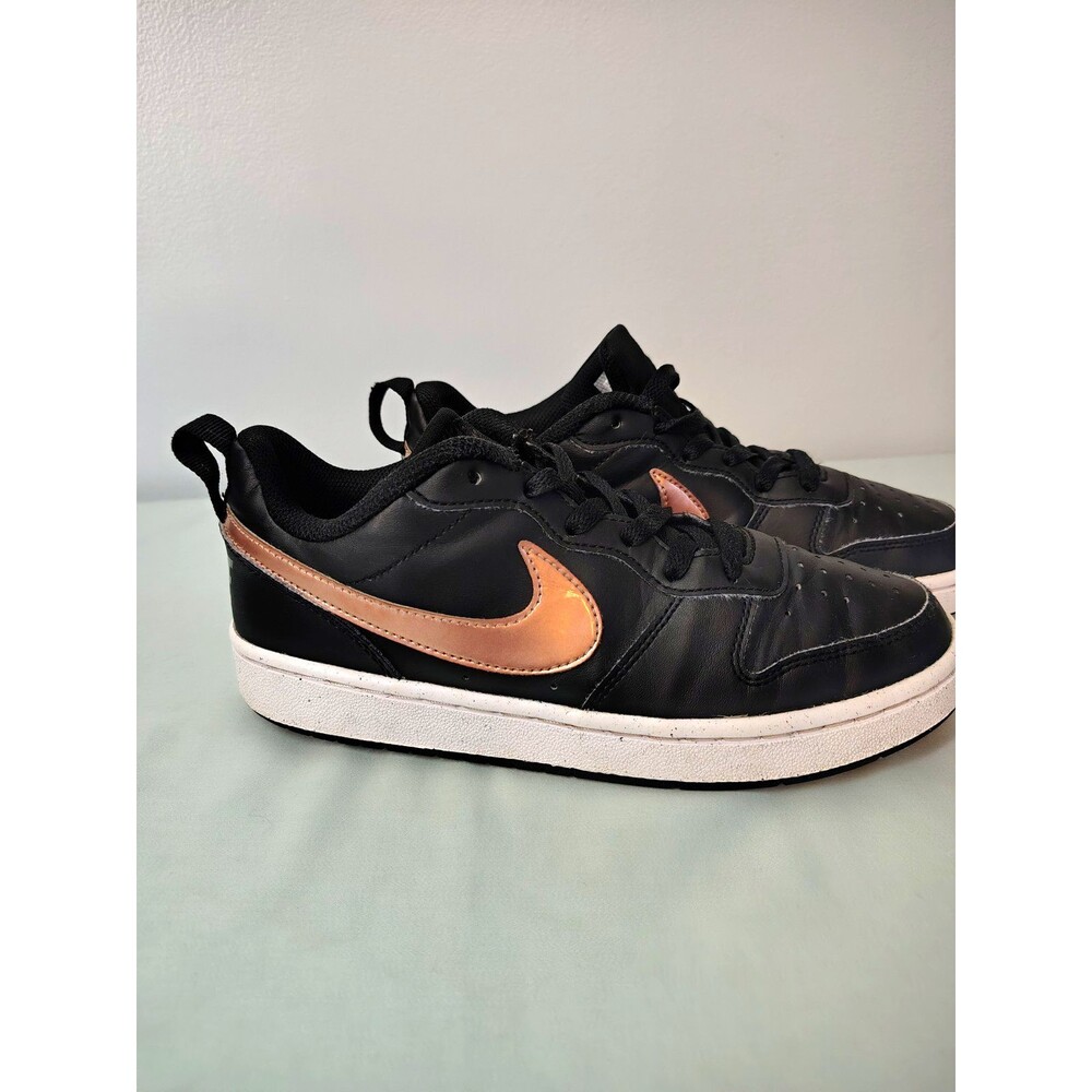Nike Court Borough Low Unisex Kids Sneakers Black/Rose Gold US 5 HF7307-001